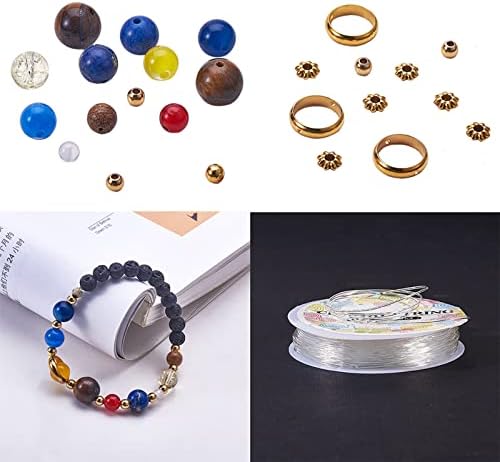 SUNNYCLUE 1 Box 310Pcs DIY Multilayer Solar System Bracelet Making Kit Natural Gemstone Universe Galaxy Nine Guardian Planets Necklace Beading Christmas Bracelet Jewelry Making Starter Craft Supplies - Image 4