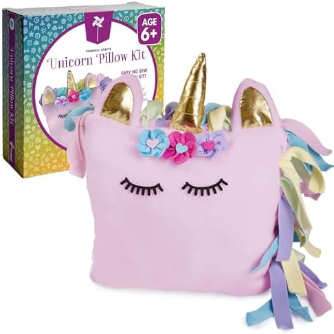 Pinwheel Crafts No Sew Unicorn Pillow Kit for Girls Ages 4-8, Pink by PinwheelCrafts