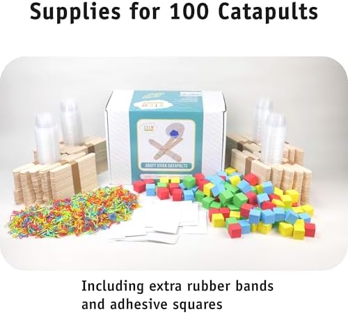 Catapult Kit, 100-Pack - Bulk STEM Kits for Large Groups, Ages 8+ - Image 2