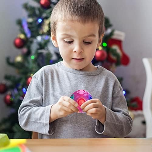 Vdealen Magic Rainbow Puzzle Ball, Fidget Ball Puzzle Brain Teaser Fidget Toy for Boys & Girls- Birthday Party Valentines Easter Christmas Stocking Stuffers for Kids Teen & Adults-2 Pack - Image 5