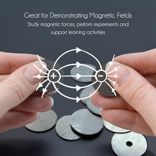 Eisco - Ceramic Disc Magnets Pack of 6-25x5mm - Durable and Versatile Magnets for Science, Education, and Experiments - Ideal for Magnetic Fields Studies, STEM Projects, and Lab Applications - Image 5