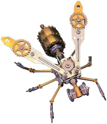 3D Metal Puzzles for Adults Teens-160+Pcs-Mechanical Wasp Bee Insect Models-3 Hours to Build-Ideal for Birthday Gifts and Decorations(Mechanical Wasp A) - Image 2