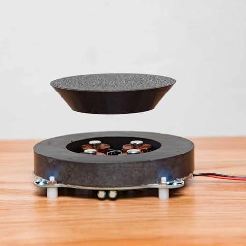 Magnetic Levitation Kit, Magnetic Levitation Display Stand, Floating Module with LED Lamp, Floating Rotating LED Tech Desk Ornament for Office, Studio, Home - Max Load Capacity 500g (1kg) - Image 2