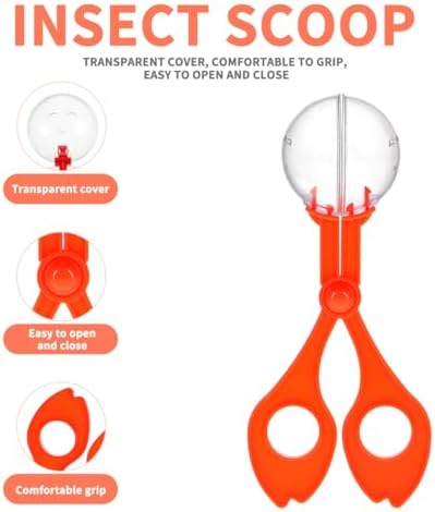 TOYANDONA 6pcs Insects Catcher Handy Scoopers Scissors Tongs Tweezers Multifunctional Collection Set for Kids Outdoor Nature Exploration Toy (17.5cm Random Color) - Image 3