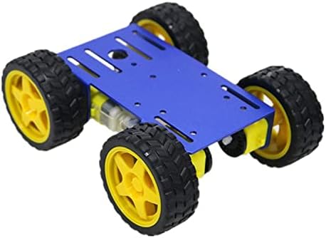 4wd Robot Car Chassis Kit with Metal Robotic Frame & 4pcs TT Encoder DC Motor for Arduino/Raspberry Pie/Microbit, DIY Remote Control Mobile Moving Robotics Platform for Maker Education Spy Monitor by Swaytail