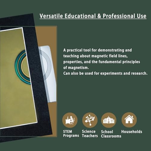 4 x 4 Inch Magnetic Field Viewing Film, Magnetic Field Viewer, Magnetic Flux Display, Magnet Pattern Detector, Scientific Project Teaching, Automatic and Reusable Recovery - Image 5