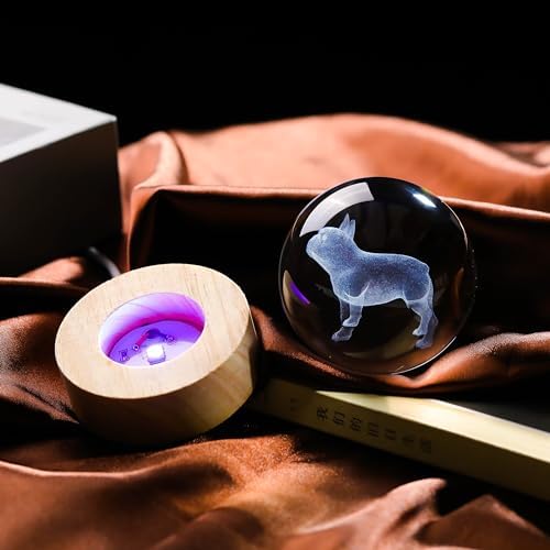 3D Crystals Ball 60mm - Bulldog Figurines Decor Glass Animals Figurine Gifts for Women, Room, Birthday, Lovers, Keepsake Paperweight - Image 4