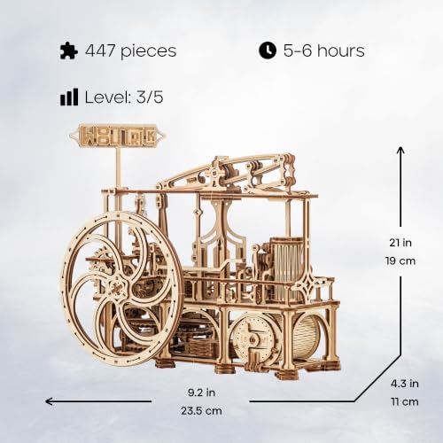 Wood Trick Steam Engine 3D Wooden Puzzles for Adults to Build - Image 3