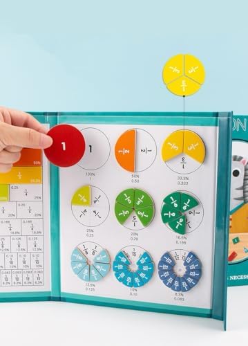 Ducational Highiy Magnetic Fraction Educational Puzzle,Magnet Montessori Fraction Puzzle for Hands and Brain Use，Teaching Aid for Classroom Homeschool - Image 3