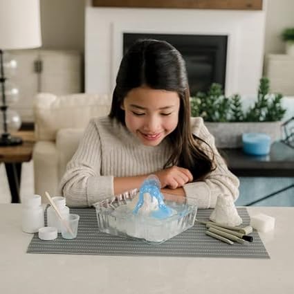 MindWare Dig It Up! Bubbling Ice Age Discovery: Glacial Volcano Fossil Discovery Dig Kit – Make The Volcano Erupt and Then Excavate 7 Artifacts – Educational Activity for Kids & Teens – Ages 8 & Up