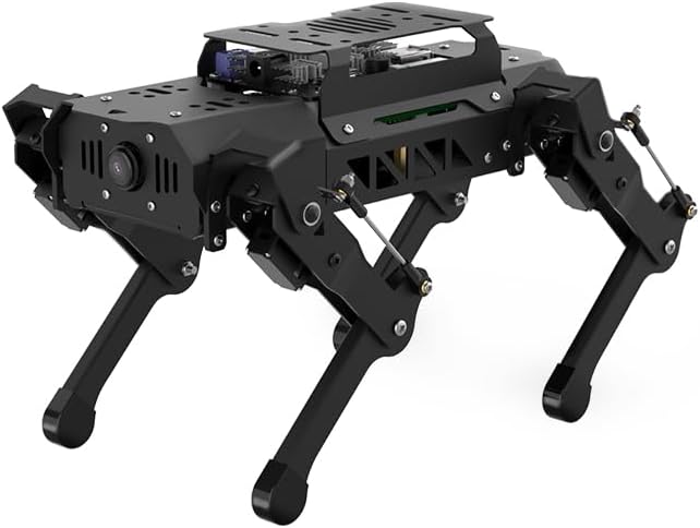 PuppyPi Robot Dog with ChatGPT Large AI Models AI Embodied Intelligence ROS Robotic Dog Vision Scene Voice Understanding SLAM Mapping Navigation Bionic Quadruped Robot, Advanced Kit & RaspberryPi5 2GB by Hiwonder