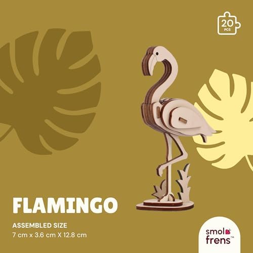 3D Wooden Puzzles for Kids Ages 8+, 6 Pack Animal Puzzles, FSC-Certified Wood, Plastic-Free Toy, STEM Kit for Kids Teens Adults, Wood Craft Model Kit, Individually Wrapped Party Favors - Exotic Frens - Image 3