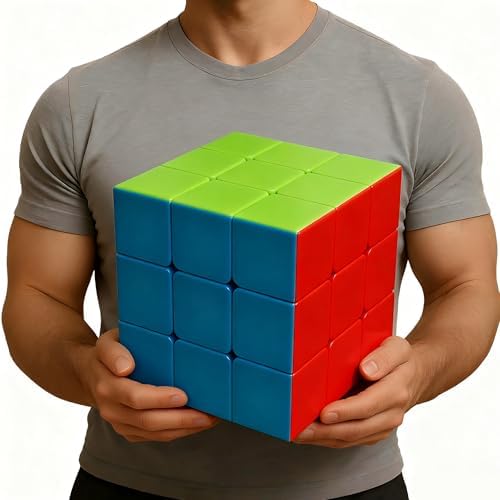 Giant Magic Cube 3x3, 18CM Extra Large Stickerless Puzzle Cube for All Ages by ZY-Wisdom