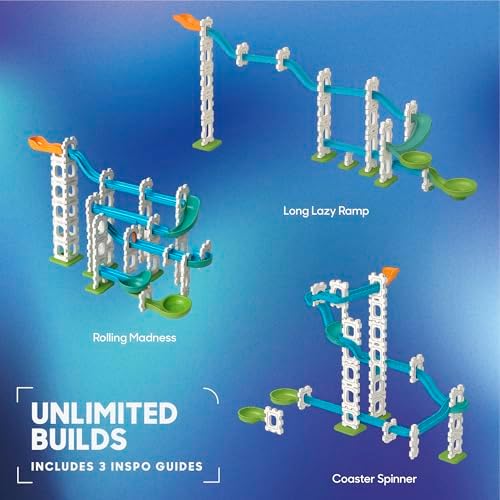 Discovery Marble Run Race Track – 58-Piece Marble Maze Construction Set| 6 Marbles| STEM Learning Activity| Sensory Toy Building Kit| Educational Physics & Engineering Toy for Kids Ages 6+ - Image 5