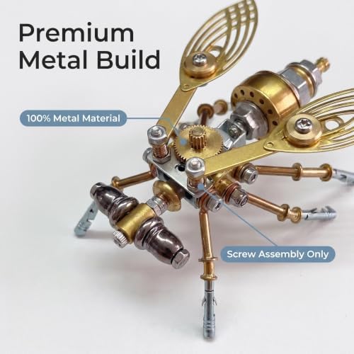 Steampunk Drosophila Insect 3D Metal Puzzle Model Mechanical Kits 2-3 Hours to Build DIY Assembly for Men Ideal for Gifts and Decorations (Drosophila melanogaster) - Image 4
