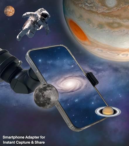 SpectrumOI TourStar 80 AZ Telescope for Adults Astronomy Gifts, Professional Telescope Premium Refractor 80mm Aperture 500mm Focal Length with Carry Bag and Phone Holder - Image 5