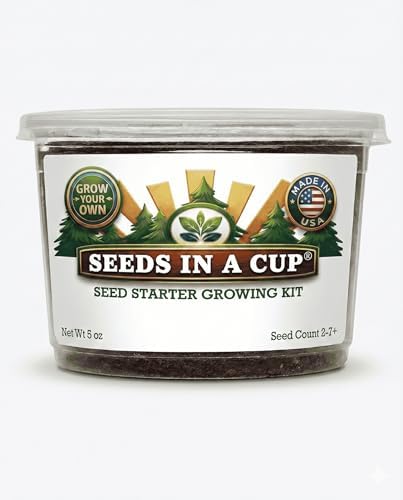 Sugar Maple Tree Grow Kit, Non-GMO Hand-Picked Seeds, All-in-One Starter Set with Nutrient-Rich Soil, Recyclable BPA-Free Planter, 100% Growth Guarantee, Made in USA (Black Cherry) by SeedsInACup