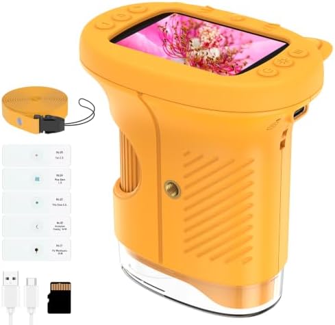 Kids Handheld Digital Microscope 1000X: Science Gift Kit STEM Toy Ages 5-13 by BEBANG