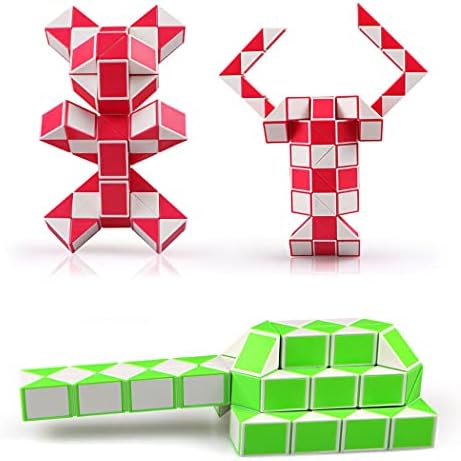 2 Pack Fidget Magic Ruler Twist Snake Puzzles Brain Teaser Game 72 Blocks by TANCH