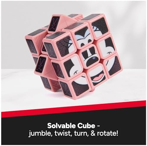 Rubik’s Cube Minnie Mouse Cuber, Disney Collectible & Desk Décor, Problem-Solving Brain Teaser, Color-Matching Disney Puzzle, Fidget Toy & Sensory Puzzle for Adults, Teens & Kids, for Ages 8 & Up - Image 4