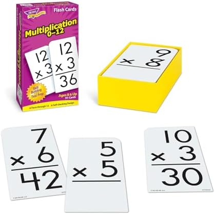 Trend Enterprises Multiplication 0-12 Flash Cards, 91 Skill Drill Cards - Image 3