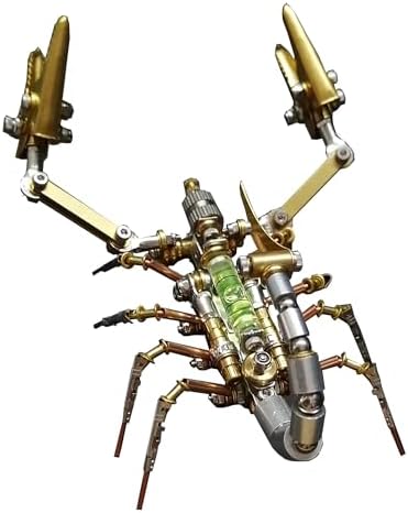Steampunk Mechanical Scorpion Insect 3D Metal Puzzle 140+ Parts No Glue Screw Assembly DIY Hobby Birthday for Adults Teens 14+(Leveling Scorpion) by Lovewenying