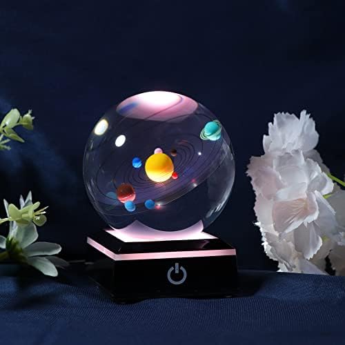 Qianwei 3D Solar System Model Crystal Ball Astronomy Gifts Men Space Decor - Image 3