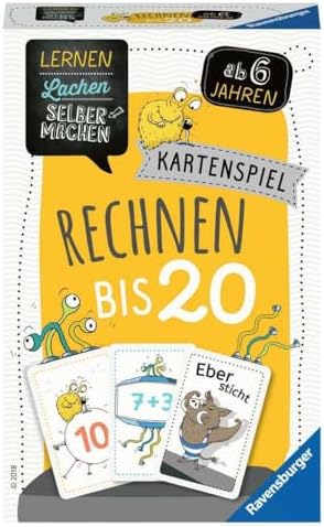 Ravensburger 80349 Learn to Make Your Own Lache: Calculate to 20, Children's Game for 1-5 Players, Educational Game from 6 Years, Mathematics by Ravensburger