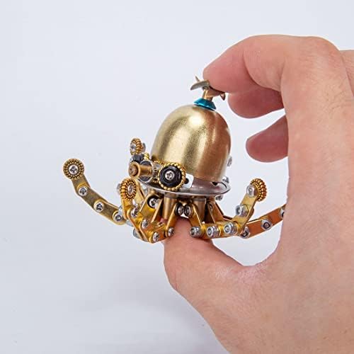 3D Steampunk Puzzle, Metal Octopus Jigsaw Puzzle Model DIY Assembly Building Kits Crafts Brain Teaser, Art Craft Home Deco Gifts for Teens Adult (100+PCS) - Image 5