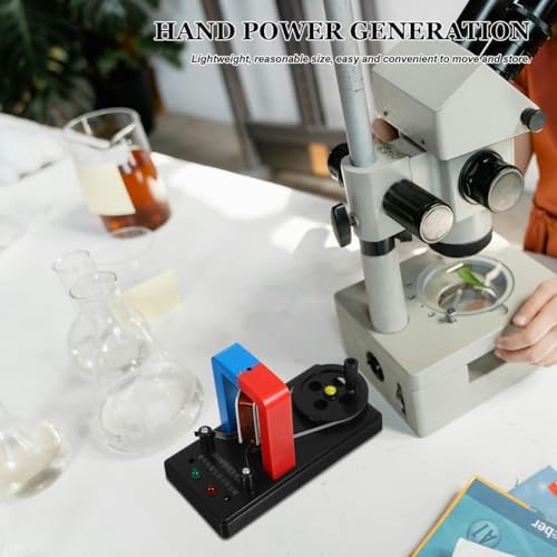 Hand Crank Generator Dc Electric Motor Kit for Stem Science Experiments DC Electrical Motor Assemble Kit Physics Education Tool Portable Emergency Power Generator for School Labs and Learning DIY DIY - Image 5