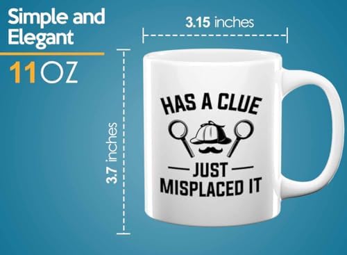 Detective Coffee Mug 11oz White Has A Clue Funny Police Officer Gift - Image 6