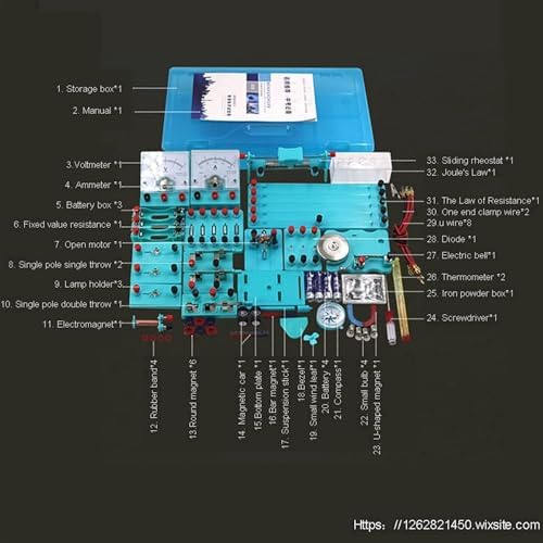 Physics Comprehensive Experiment Kit - Ammeter Current Measurement, Joule's Law & Magnetic Levitation with Sliding Rheostat - Image 3