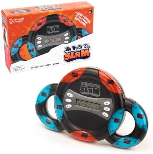 Educational Insights Multiplication Slam - 3rd Grade Math Games for Kids 8-12, Multiplication Learning Games for Kids, Handheld Electronic Math Game, Self-Teaching Elementary STEM Tools by EducationalInsights