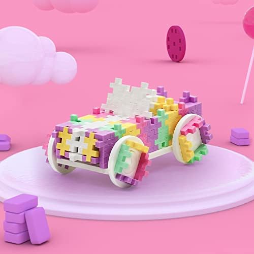 PLUS PLUS Color Cars Tube, Candy - Car Building Kit, 200 pc Hashtag Blocks - Image 4