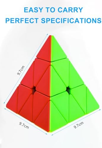 CFMOUR Pyramid Speed Cube, Stickerless Triangle 3x3 Magic, Kid Puzzle Toy ﻿ - Image 5