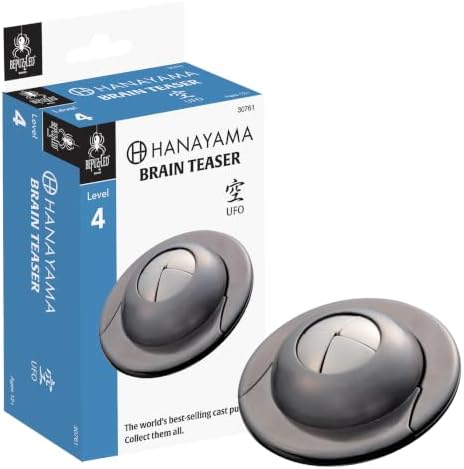 BePuzzled | UFO Hanayama Metal Brainteaser Puzzle Mensa Rated Level 6, for Ages 12 and Up by BePuzzled