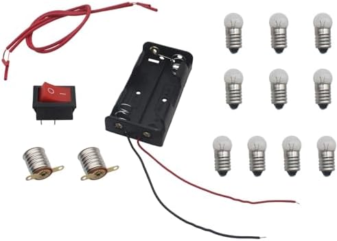 HAJZXH 1 Set Electrical Circuit Experiment Tools Small Bulb Lights Up Basic Electricity Discovery Circuit Starter kit Physics Science Lab Teaching Equipment Kit for Home School Learning and Education by HAJXZH