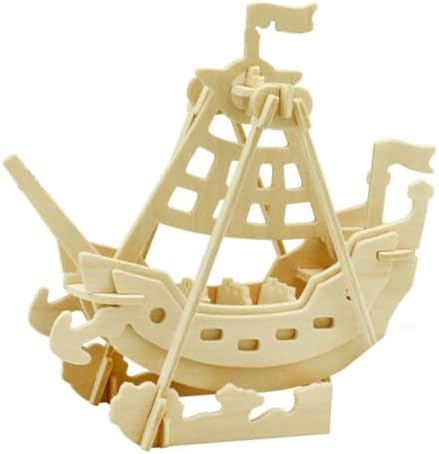 Abaodam Wooden Helicopter Puzzle Model Educational Construction Kit for Realistic Design DIY Block to Develop Hand-Eye Coordination Creativity and Dexterity - Image 3