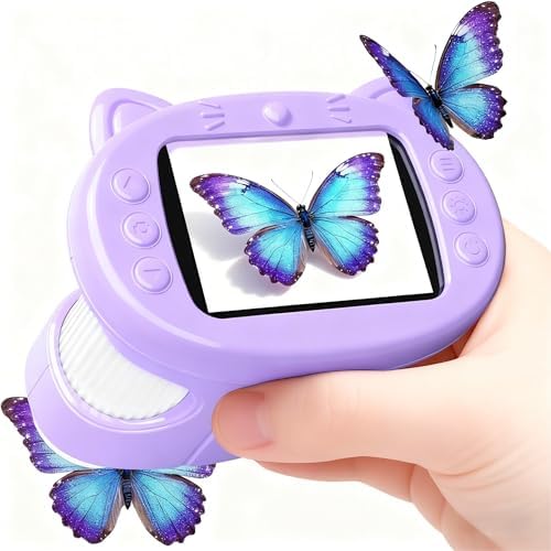 Handheld Digital Mini Microscope for Kids: 1000X 4K Portable Pocket 2.4" Screen Microscopes Toys STEM Electronic Learning Educational Science Kit 8-12 Birthday Gift 4 5 6 7 Year Old Boy Girl - Image 2