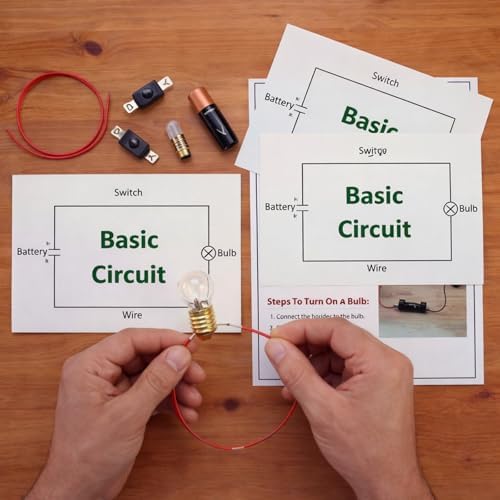 Fumete 24 Sets Electric Circuit Kit Basic Circuits Light Bulb Science - Image 6