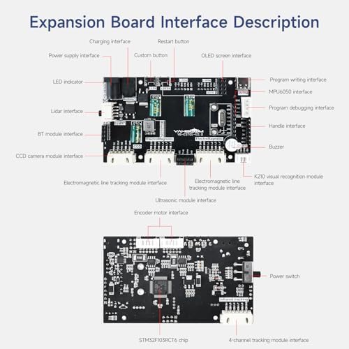 Yahboom RC Remote Control Adaptive Balance Car AI Obstacle Avoidance and Following, APP Control, OLED Display, 4KG Load - Image 5