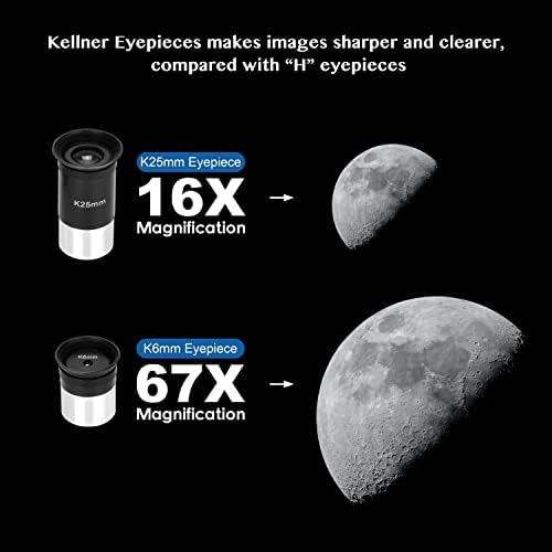 AOMEKIE 40070 Astronomy Telescopes for Beginners and Adults with K6 and K25 Eyepieces 70mm Travel Telescope Adjustable Tripod Phone Adapter - Image 4