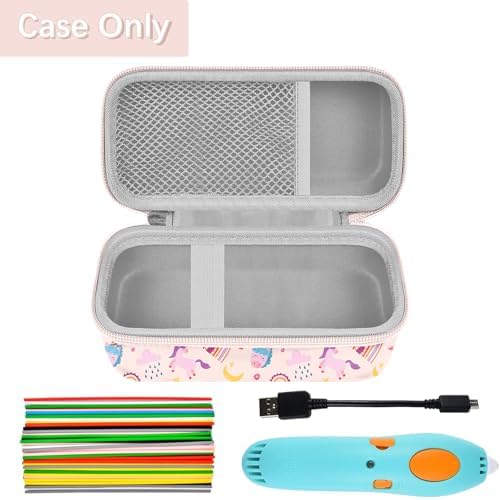 Leayjeen Storage Case Compatible with 3Doodler Start+ Essentials for 3D Pen Set for Kids,for Kids Ages 8-12,Fit for 3D Printing Pen Carrying case(Case Only)-Pink Unicorn - Image 2