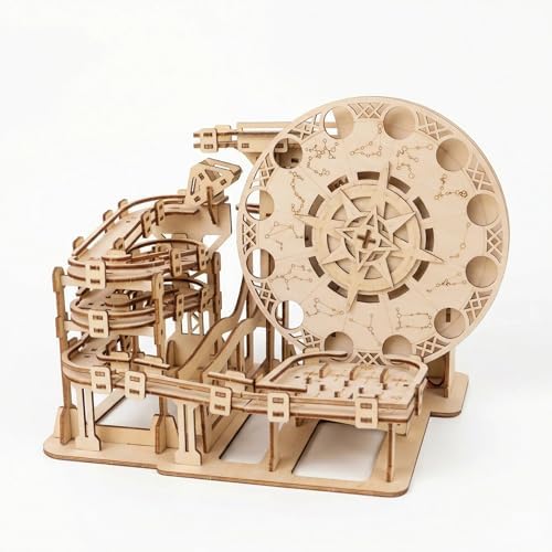 3D Wooden Puzzles for Adults Wood Marble Run to Build Wood disc Creative Mechanical Puzzles Assembly Model Building Kits Perfect Christmas and Birthday Gifts by Unknown