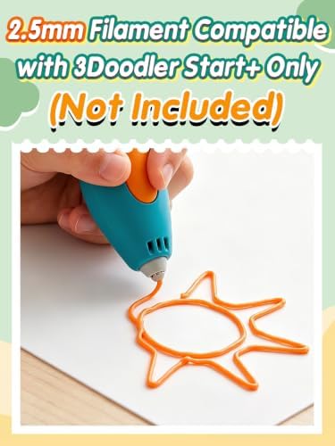 Biubee 2.5mm 10Color 3D Pen Filament Refills Only Fit for 3Doodler Start+ - Image 2