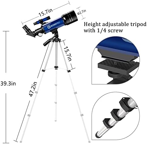 Telescope for Kids & Adults, 70mm Aperture 360mm Refractor (15X-150X) - Image 5