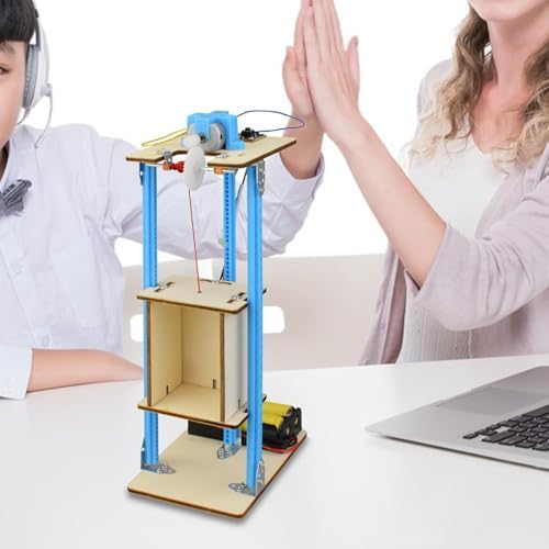 Kids Elevator Toy DIY Model Building Kit Science Experiment Kit Educational Material Package Wood Suitable for School Teaching Home Experiments Gift - Image 3