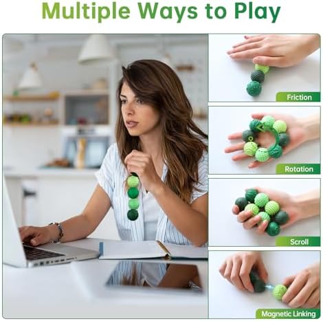8PC Silicone Magnetic Balls Fidget Toys Stress Balls for Adults,Teens,Women - Image 5