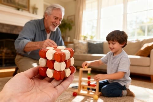 MAGIKON Brain Teaser Cube Puzzle Toy, Snake Cube Wooden 3D Puzzle - Image 6