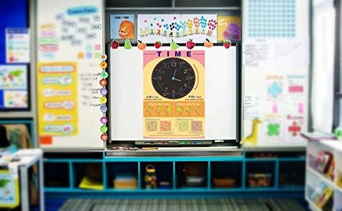 SANTSUN Telling Time Poster for Toddler and Kid.Great Visual Learning Clock Time Resource.Perfect Educational Tool and Classroom Decorations for Classroom,Homeschool,Teachers and Parents(17x24in) - Image 6